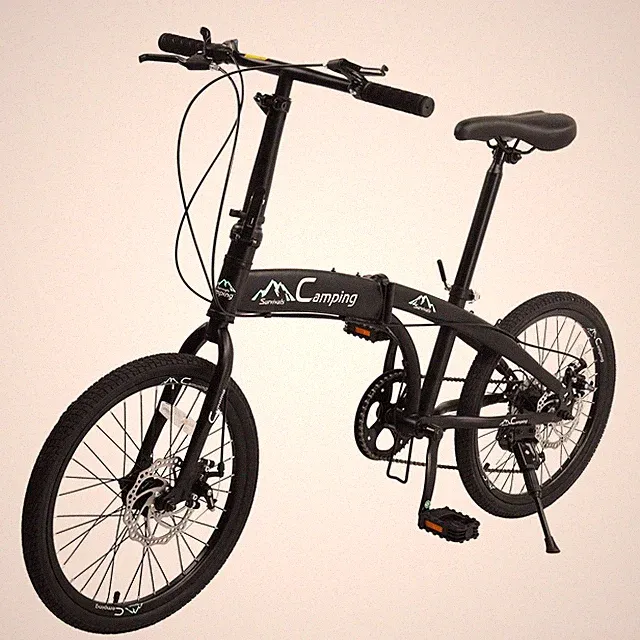 20" Folding City Bike 7 Speed Foldable Commuter Bicycle Disc Brake Easy Carry